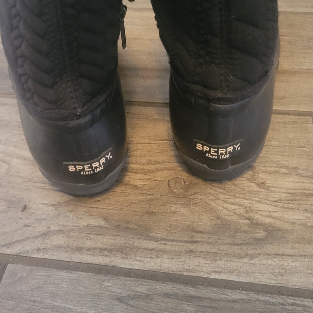 Sperry Black Rain Boots